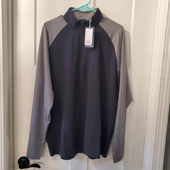 BNWT Cutter & Buck Response Lightweight Hybrid Quarter Zip Men's Windbreaker - Picture 1 of 10